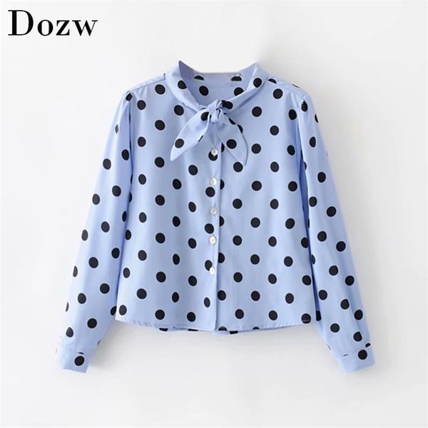 women polka dot blouses casual bow tie collar long sleeve cute ladies spring autumn female fashion loose shirts blusas 210515, White
women polka dot blouses casual bow tie collar long sleeve cute ladies spring autumn female fashion loose shirts blusas 210515, White