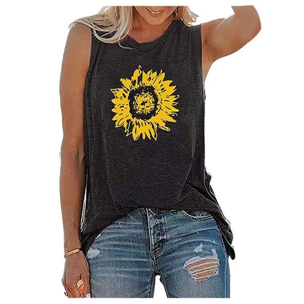 women's tanks & camis 2021 summer clothing womens ladies sunflower pattern loose round neck solid sleeveless vest #yl10, White
women's tanks & camis 2021 summer clothing womens ladies sunflower pattern loose round neck solid sleeveless vest #yl10, White