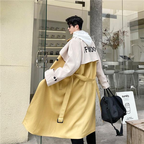 men's trench coats windbreaker coat spring and autumn fashion trend personality color design leisure large size long, Tan;black
men's trench coats windbreaker coat spring and autumn fashion trend personality color design leisure large size long, Tan;black
