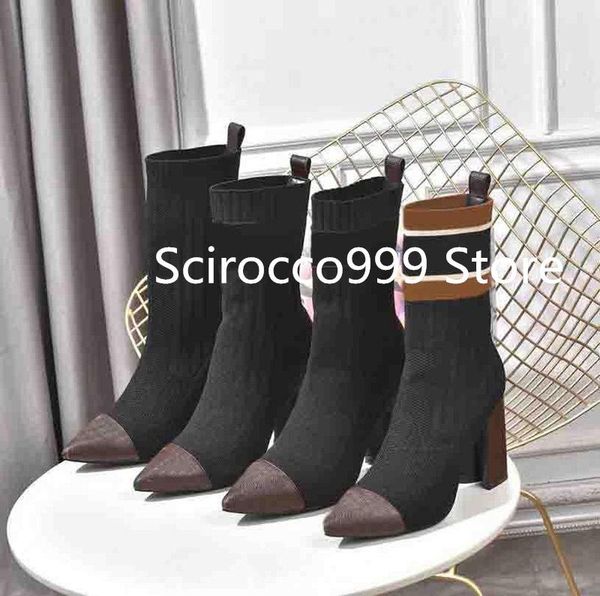 boots socks designer autumn winter shoes knitted elastic booties luxury women high-heeled ankle boot large size 35-41, Black
boots socks designer autumn winter shoes knitted elastic booties luxury women high-heeled ankle boot large size 35-41, Black