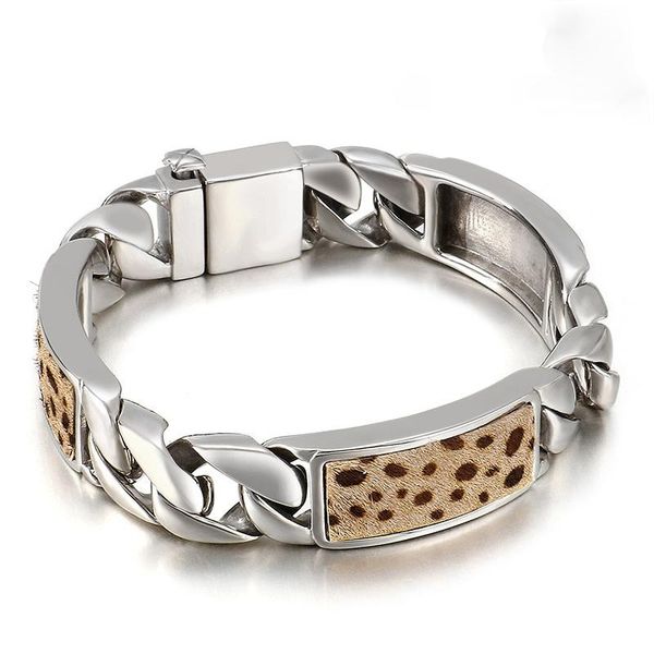 charm bracelets jewels store leopard velvet stitching bracelet men's stainless steel wild jewelry for man js26542-d, Golden;silver
charm bracelets jewels store leopard velvet stitching bracelet men's stainless steel wild jewelry for man js26542-d, Golden;silver