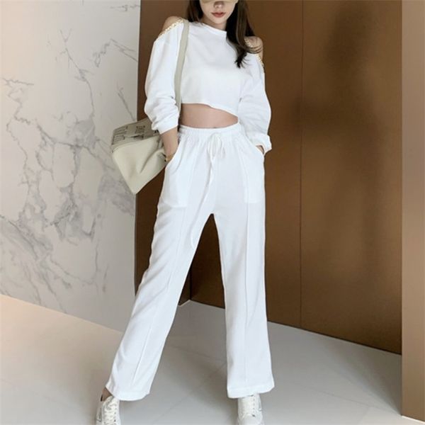 summer fashion casual tracksuit women crop + high waist pants suits streetwear 2 piece set outfits ensemble femme 210514, White
summer fashion casual tracksuit women crop + high waist pants suits streetwear 2 piece set outfits ensemble femme 210514, White