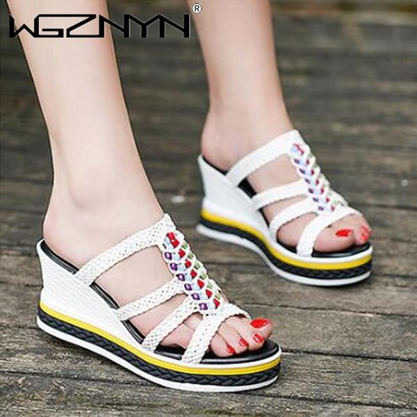 platform wedges slippers women weaving sandals 2021 female shoes fashion heeled casual summer slides, Black
platform wedges slippers women weaving sandals 2021 female shoes fashion heeled casual summer slides, Black