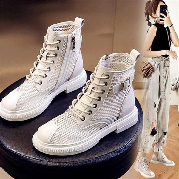 hollow out mesh summer ankle boots for women breathable zipper lace up casual shoes woman low heels short booties white, Black
hollow out mesh summer ankle boots for women breathable zipper lace up casual shoes woman low heels short booties white, Black