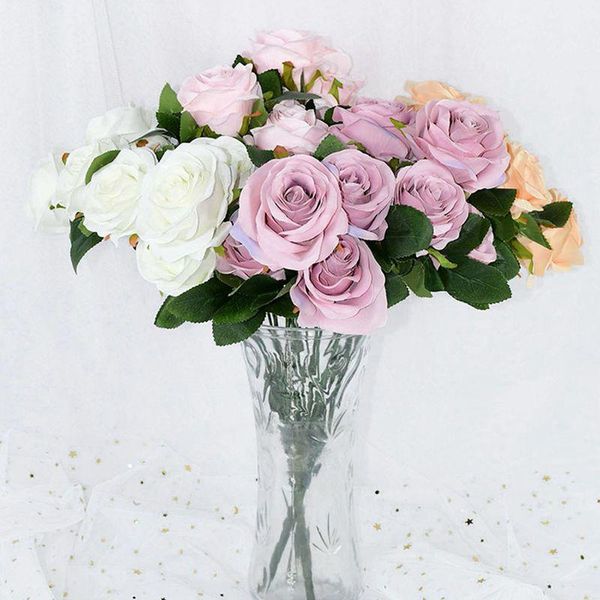 decorative flowers & wreaths 10pcs/bouquet beautiful rose peony artificial silk flower wedding party decoration home arrange table accessory
decorative flowers & wreaths 10pcs/bouquet beautiful rose peony artificial silk flower wedding party decoration home arrange table accessory