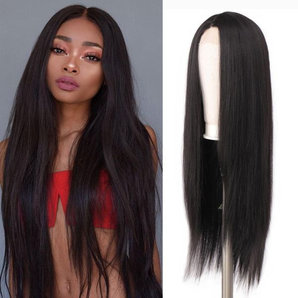 synthetic wigs houyan african black wig long straight middle part front lace heat resistant
synthetic wigs houyan african black wig long straight middle part front lace heat resistant