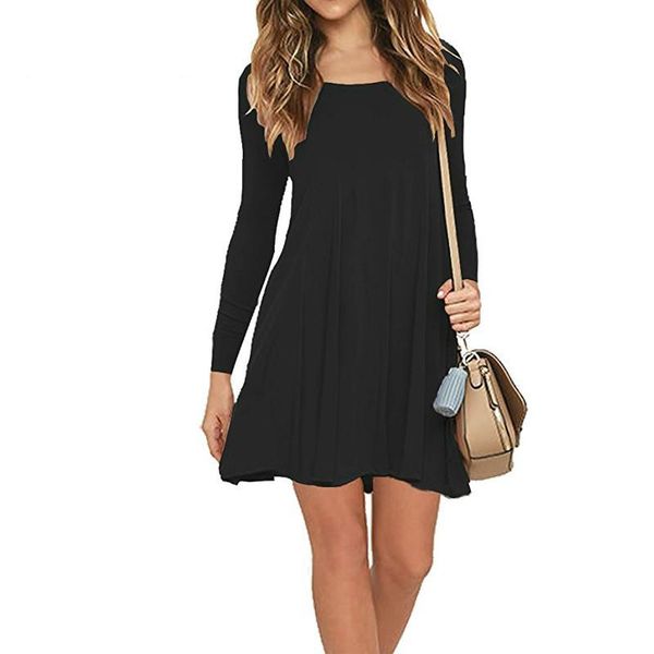casual dresses women autumn winter dress mini slim office dres a-line long sleeve solid robes vestidos, Black;gray
casual dresses women autumn winter dress mini slim office dres a-line long sleeve solid robes vestidos, Black;gray