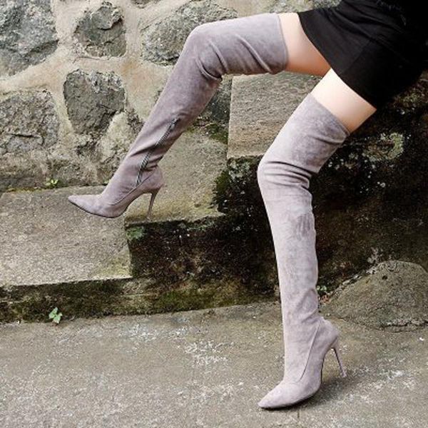 boots puimentiua pointed toe women thigh high fashion suede leather heels female over the knee plus size shoes 2021, Black
boots puimentiua pointed toe women thigh high fashion suede leather heels female over the knee plus size shoes 2021, Black