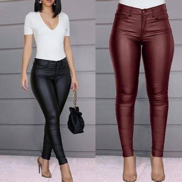women's leggings plus size women pencil pants leather coated trousers 2021 pocket slim casual stretch skinny high waist, Black
women's leggings plus size women pencil pants leather coated trousers 2021 pocket slim casual stretch skinny high waist, Black