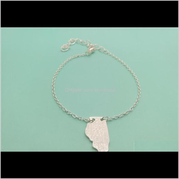 charm jewelry drop delivery 2021 5pcs illinois bracelet outline il america usa state map chicago bracelets for hometown gifts n1sgl, Golden;silver
charm jewelry drop delivery 2021 5pcs illinois bracelet outline il america usa state map chicago bracelets for hometown gifts n1sgl, Golden;silver