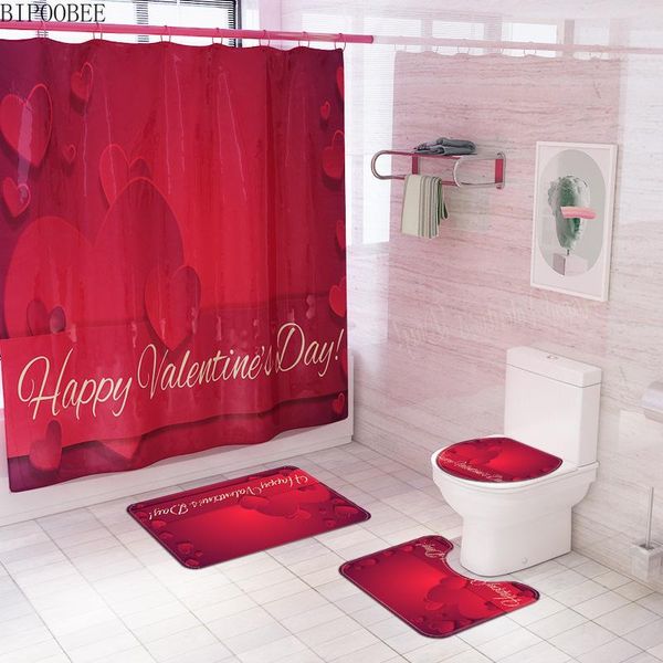 love red shower curtain waterproof modern bathroom curtains valentine's day decoration toilet lid cover mat non slip carpet
love red shower curtain waterproof modern bathroom curtains valentine's day decoration toilet lid cover mat non slip carpet