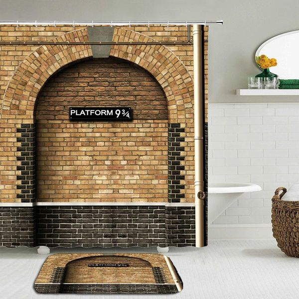 shower curtains 2pcs/set movie magic wall old printing curtain set mat waterproof bathroom cloth +non-slip toilet floor flannel
shower curtains 2pcs/set movie magic wall old printing curtain set mat waterproof bathroom cloth +non-slip toilet floor flannel