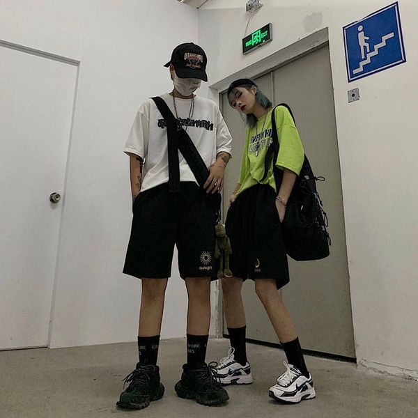 summer sun moon print black harajuku bf casual students sports shorts fashion ants running high waist 210304, White;black
summer sun moon print black harajuku bf casual students sports shorts fashion ants running high waist 210304, White;black