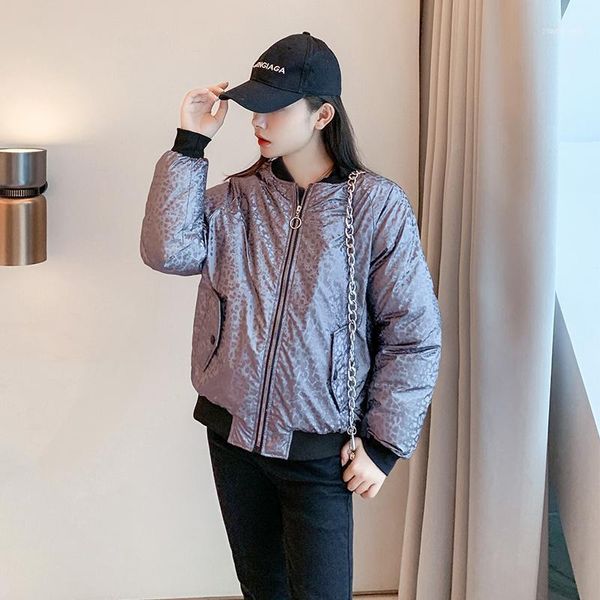 women's down jacket korean leopard winter women clothes 2021 short coat female warm baseball uniform parka1, Black 
women's down jacket korean leopard winter women clothes 2021 short coat female warm baseball uniform parka1, Black