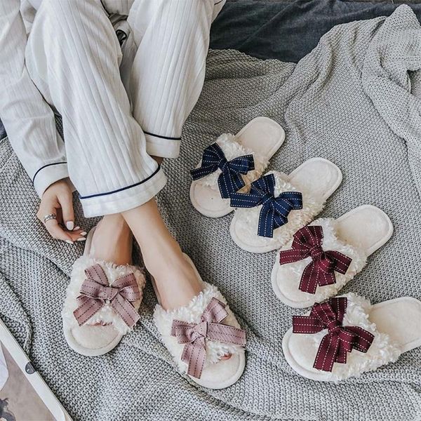 women fuzzy fluffy plush flat slippers cute bowknot open toe cozy furry anti-slip indoor outdoor slip-on house shoes sandals, Black
women fuzzy fluffy plush flat slippers cute bowknot open toe cozy furry anti-slip indoor outdoor slip-on house shoes sandals, Black