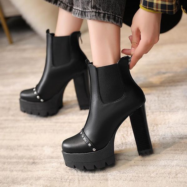 boots fashion ankle shoes platform women's booties thick heels female black ladies high women with zipper plus
boots fashion ankle shoes platform women's booties thick heels female black ladies high women with zipper plus