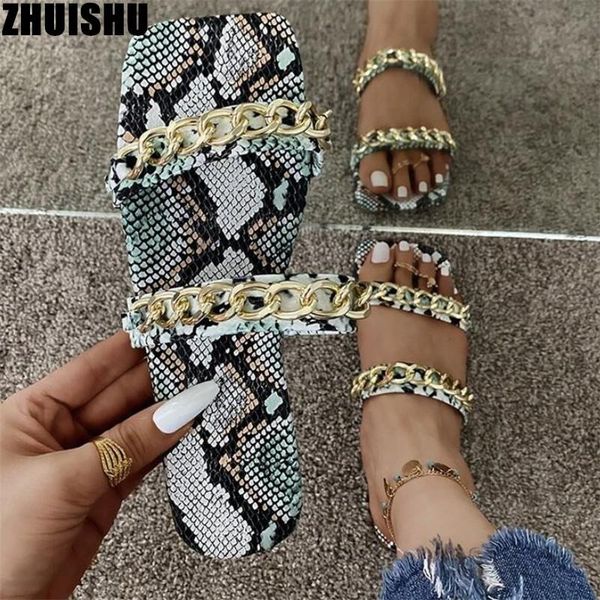 women slippers summer seller beach mixed colors chain soft sole slides casual square head non-slip flats shoes, Black
women slippers summer seller beach mixed colors chain soft sole slides casual square head non-slip flats shoes, Black