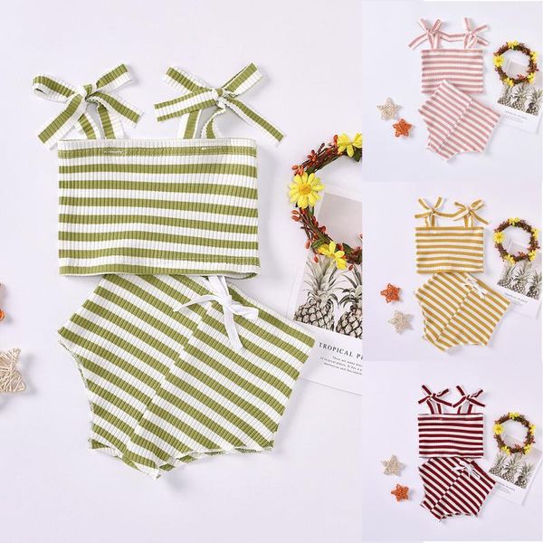 clothing sets stylish baby girl suit striped suspenders exposed navel shorts two-piece summer cute bow outfits vetement fille, White
clothing sets stylish baby girl suit striped suspenders exposed navel shorts two-piece summer cute bow outfits vetement fille, White