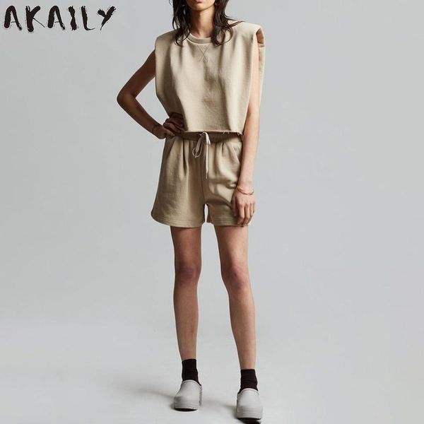 women's tracksuits akaily summer loose tracksuit 2 two piece set women outfits streetwear matching female o neck crop bike shorts sets, Gray
women's tracksuits akaily summer loose tracksuit 2 two piece set women outfits streetwear matching female o neck crop bike shorts sets, Gray