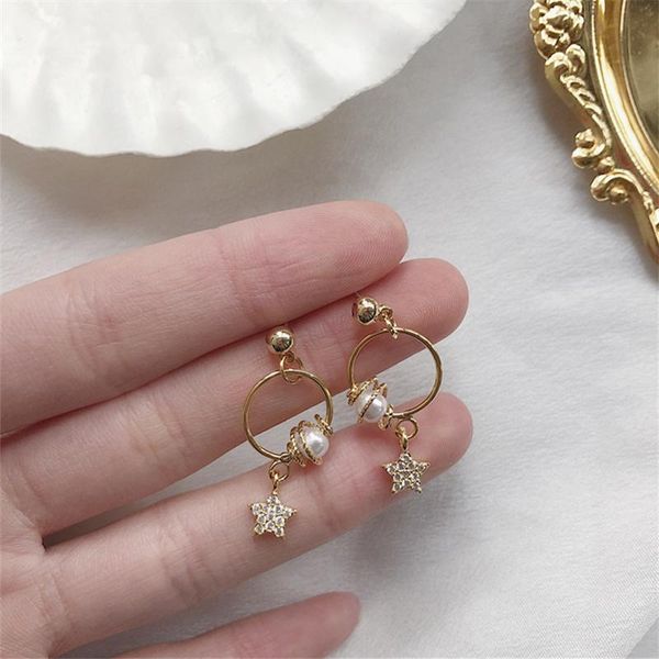 dangle & chandelier aomu ins ol style metal imitation-pearl pentagram spiral earrings vintage round drop for women girls jewelry accessori, Silver
dangle & chandelier aomu ins ol style metal imitation-pearl pentagram spiral earrings vintage round drop for women girls jewelry accessori, Silver