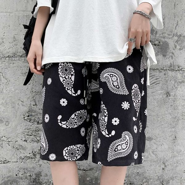 men's shorts guima cashew full print shorts men's trendy high street summer sports capris, White;black
men's shorts guima cashew full print shorts men's trendy high street summer sports capris, White;black