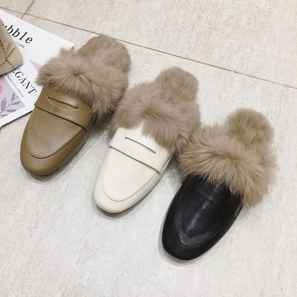 slippers designers 2021 winter women fur slides woman flat shoes slip on leather loafers mules flip flops 35-40, Black
slippers designers 2021 winter women fur slides woman flat shoes slip on leather loafers mules flip flops 35-40, Black