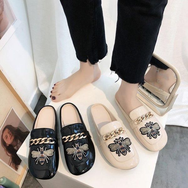 women shoes outdoor femmes sandales slippers 2021 summer fashion flat embroidered large size 42 square toe soft bottom mules, Black
women shoes outdoor femmes sandales slippers 2021 summer fashion flat embroidered large size 42 square toe soft bottom mules, Black