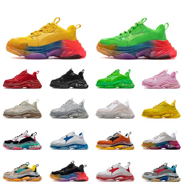 wholesale clear sole old dad 17fw paris sneakers luxury designer shoes triple s women mens casual shoe balenciagas crystal bottoms platform, Black
wholesale clear sole old dad 17fw paris sneakers luxury designer shoes triple s women mens casual shoe balenciagas crystal bottoms platform, Black