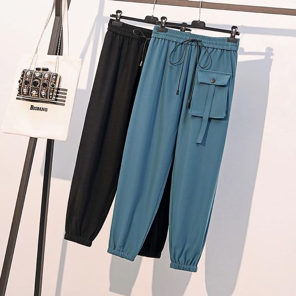 women's pants & capris large size 2021 autumn loose slimming radish casual black tappered elastic high waist tooling, Black;white
women's pants & capris large size 2021 autumn loose slimming radish casual black tappered elastic high waist tooling, Black;white
