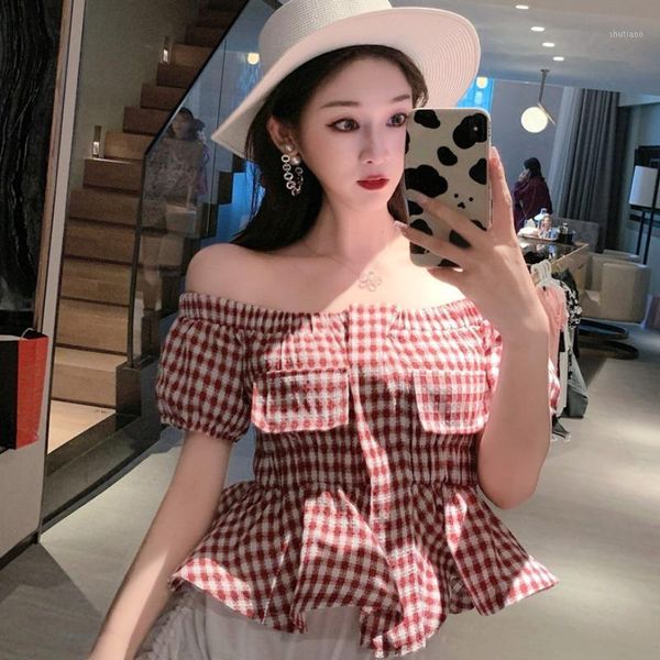 women's blouses & shirts fashion for women chic vintage lattice fashionable off-shoulder crimping thin aesthetic clothing summer 2021, White
women's blouses & shirts fashion for women chic vintage lattice fashionable off-shoulder crimping thin aesthetic clothing summer 2021, White