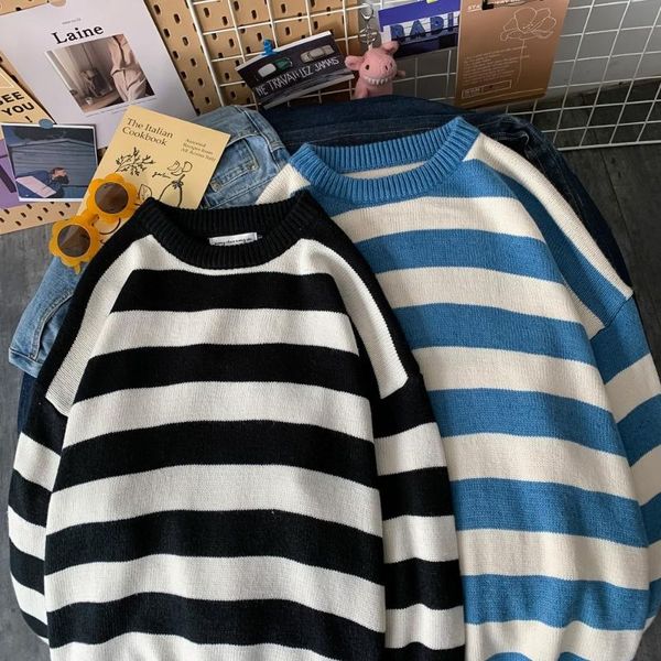 men's sweaters korean fashion clothes mens wide stripe pattern men pullovers streetwear knit wool sweater autumn clothing, White;black
men's sweaters korean fashion clothes mens wide stripe pattern men pullovers streetwear knit wool sweater autumn clothing, White;black