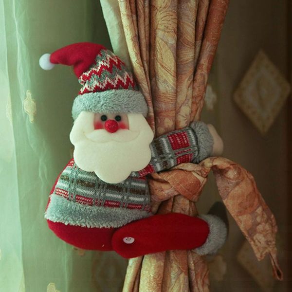 other home decor christmas tiebacks curtain buckle navidad clips ornaments cartoon doll