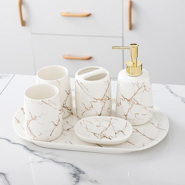 bath accessory set nordic ceramic light luxury bathroom products wash cup lotion bottle european toothbrush five-piece
bath accessory set nordic ceramic light luxury bathroom products wash cup lotion bottle european toothbrush five-piece