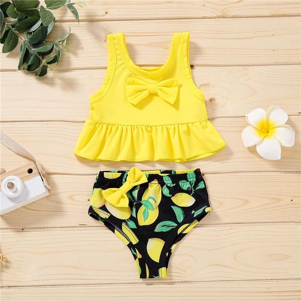 baby girls split summer swimsuit set with bow-knot, solid color ruffle hem vest + fruit print panties vacation one-pieces, Black
baby girls split summer swimsuit set with bow-knot, solid color ruffle hem vest + fruit print panties vacation one-pieces, Black