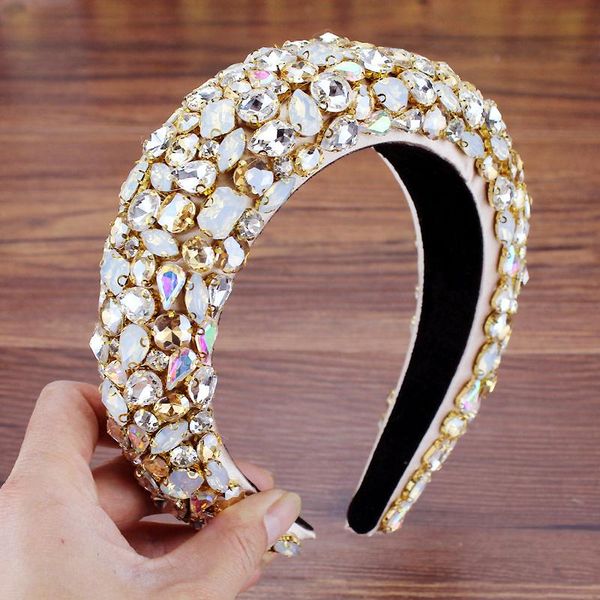 other boho gorgeous full diamante padded baroque headbands luxury crystal hairbands for women rhinestone tiara bling hair accessories, Golden;white
other boho gorgeous full diamante padded baroque headbands luxury crystal hairbands for women rhinestone tiara bling hair accessories, Golden;white