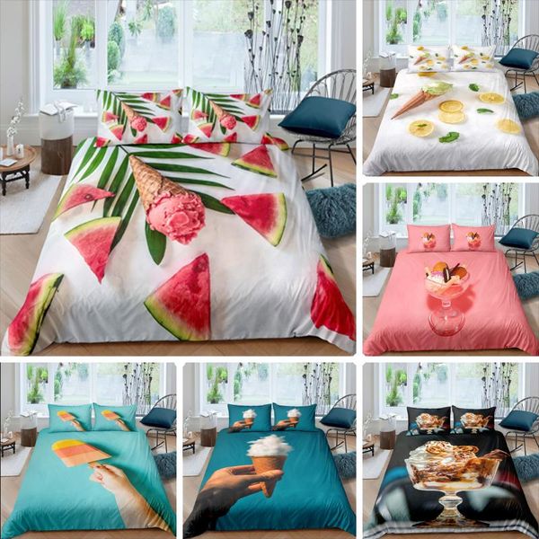 3d ice cream printed bedding set for kids girls king size duvet cover 2/3pcs luxury quilt covers pillowcases home textiles sets
3d ice cream printed bedding set for kids girls king size duvet cover 2/3pcs luxury quilt covers pillowcases home textiles sets