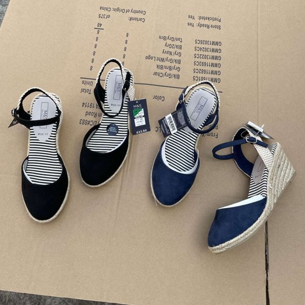 british single fisherman's sho slope heel women's spring and summer small fragrance increased thick bottom grass woven flax baotou, Black
british single fisherman's sho slope heel women's spring and summer small fragrance increased thick bottom grass woven flax baotou, Black