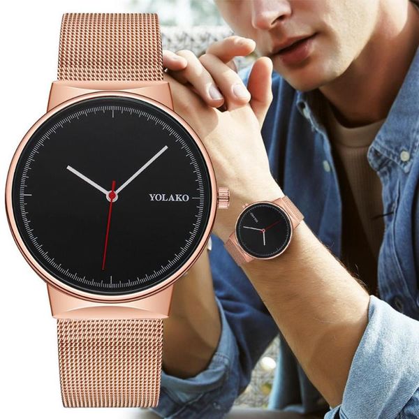 wristwatches yolako mens watches fashion stainless steel strap quartz men analog wrist watch clock relogio masculino, Slivery;brown
wristwatches yolako mens watches fashion stainless steel strap quartz men analog wrist watch clock relogio masculino, Slivery;brown