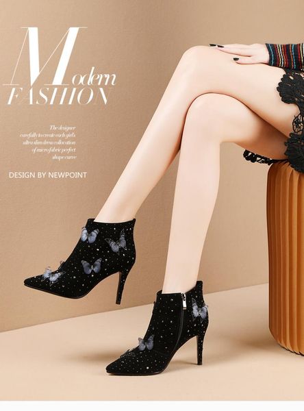 boots 2021 spring autumn and winter women's shoes, leather short-tube boots, fashionable high-heel shoes 34-39, Black
boots 2021 spring autumn and winter women's shoes, leather short-tube boots, fashionable high-heel shoes 34-39, Black
