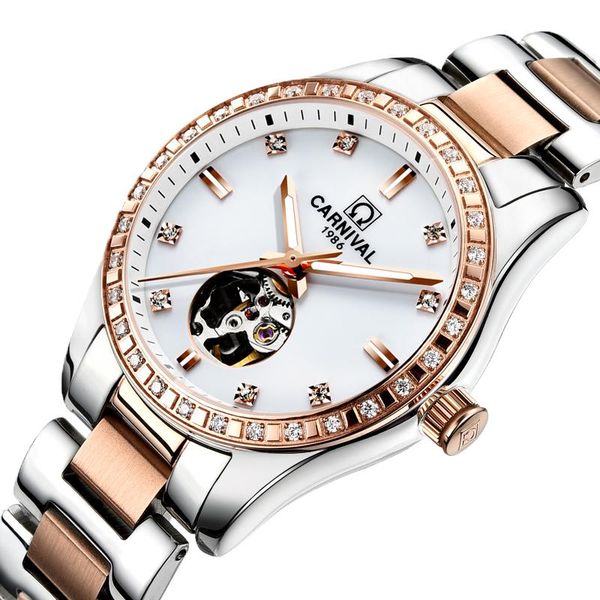 wristwatches switzerland carnival women watches ladies automatic mechanical watch waterproof relogio feminino 8685l-15, Slivery;brown
wristwatches switzerland carnival women watches ladies automatic mechanical watch waterproof relogio feminino 8685l-15, Slivery;brown