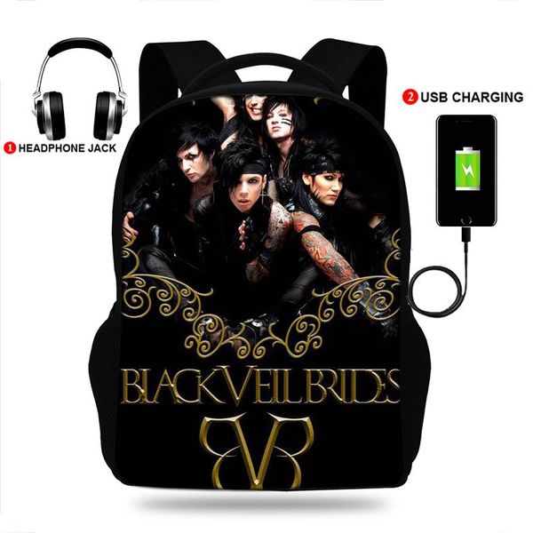 backpack men student school bag with usb charging printing black veil brides print lapcasual travel backpacks
backpack men student school bag with usb charging printing black veil brides print lapcasual travel backpacks