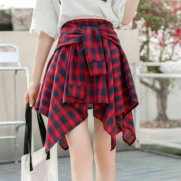 summer arrival elastic high waist slim simple plaid short skirt casual all-match women irregular 210527, Black
summer arrival elastic high waist slim simple plaid short skirt casual all-match women irregular 210527, Black