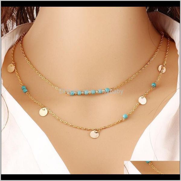 necklaces & pendants drop delivery 2021 women bohemian ethnic style turquoise beads pendant clavicle chain sequin double-layer necklace fash, Silver
necklaces & pendants drop delivery 2021 women bohemian ethnic style turquoise beads pendant clavicle chain sequin double-layer necklace fash, Silver