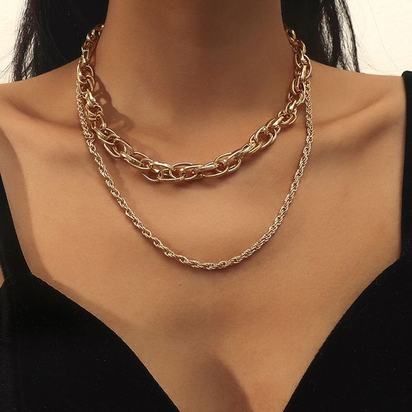 minimalist cool fashion snake bone chain multi-layer thick chain heavy metal versatile women's necklace, Silver
minimalist cool fashion snake bone chain multi-layer thick chain heavy metal versatile women's necklace, Silver