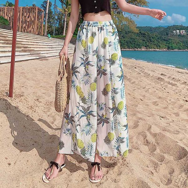 women's pants & capris summer female holiday trousers beach elastic waist bohemian flowers print ninth pant retro gentle women wide leg, Black;white
women's pants & capris summer female holiday trousers beach elastic waist bohemian flowers print ninth pant retro gentle women wide leg, Black;white