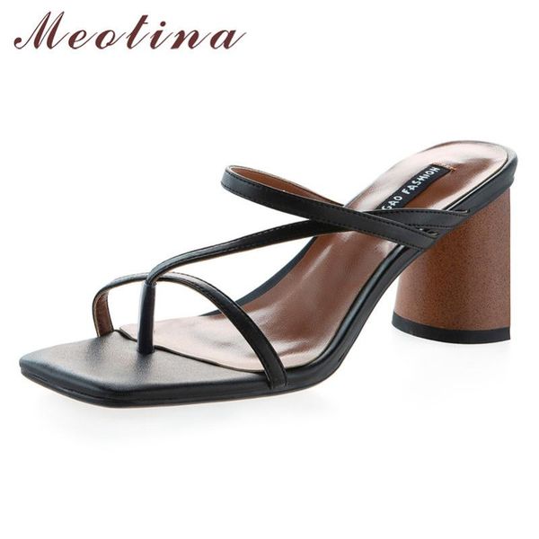 slippers meotina summer women shoes natural genuine leather strange style high heel cow open toe slides lady 34-39, Black
slippers meotina summer women shoes natural genuine leather strange style high heel cow open toe slides lady 34-39, Black