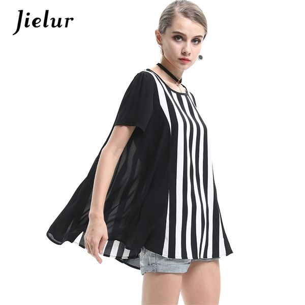 summer plus size l-4xl loose vertical striped t-shirts women short-sleeved chiffon female t shirt fashion o-neck 210426, White
summer plus size l-4xl loose vertical striped t-shirts women short-sleeved chiffon female t shirt fashion o-neck 210426, White