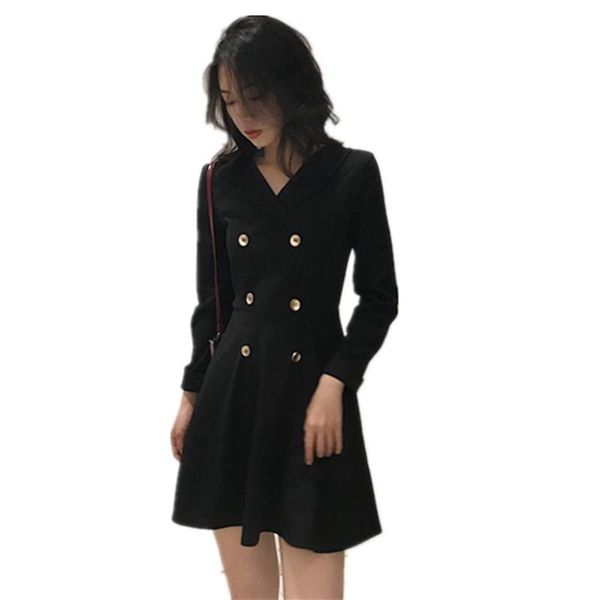 casual dresses spring and autumn temperament hepburn black women's suit collar double-breasted waist slim long-sleeved dress jq607, Black;gray
casual dresses spring and autumn temperament hepburn black women's suit collar double-breasted waist slim long-sleeved dress jq607, Black;gray