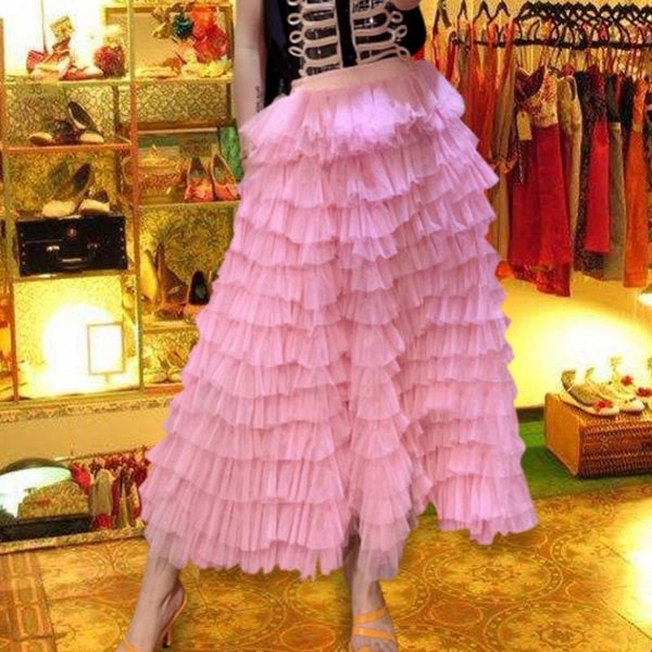 skirts chic pink tutu skirt women spring autumn multi-layer mesh cake ruffled long tulle female voile tassel, Black
skirts chic pink tutu skirt women spring autumn multi-layer mesh cake ruffled long tulle female voile tassel, Black
