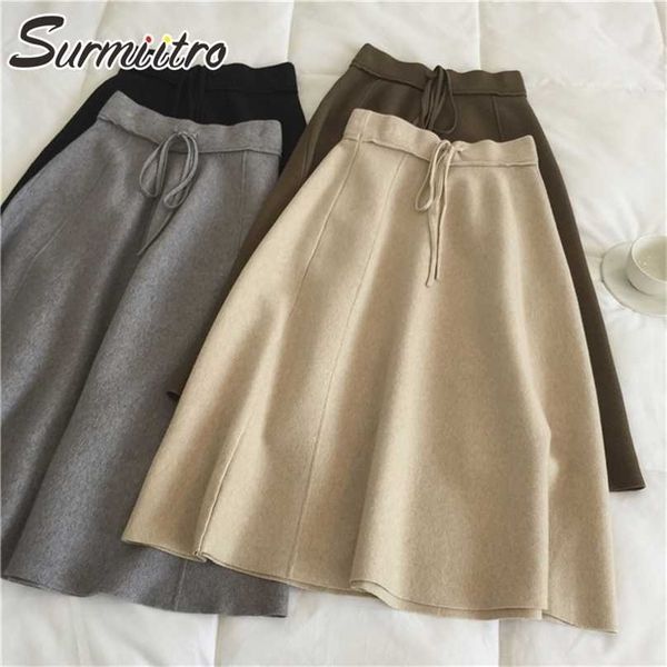 surmiitro fashion autumn winter knitted midi long skirt women korean style mid-length high waist a line female 211109, Black
surmiitro fashion autumn winter knitted midi long skirt women korean style mid-length high waist a line female 211109, Black